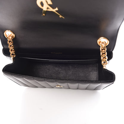 Saint Laurent Lambskin Matelasse Monogram Large Vicky Chain Bag Black 7 of 9