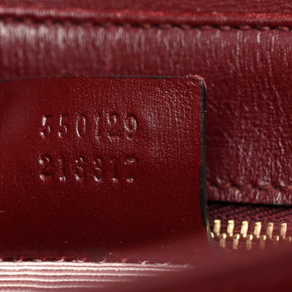 Gucci Vitello Palmellato Lux Small Arli Flap Shoulder Bag Vintage Bordeaux 8 of 16