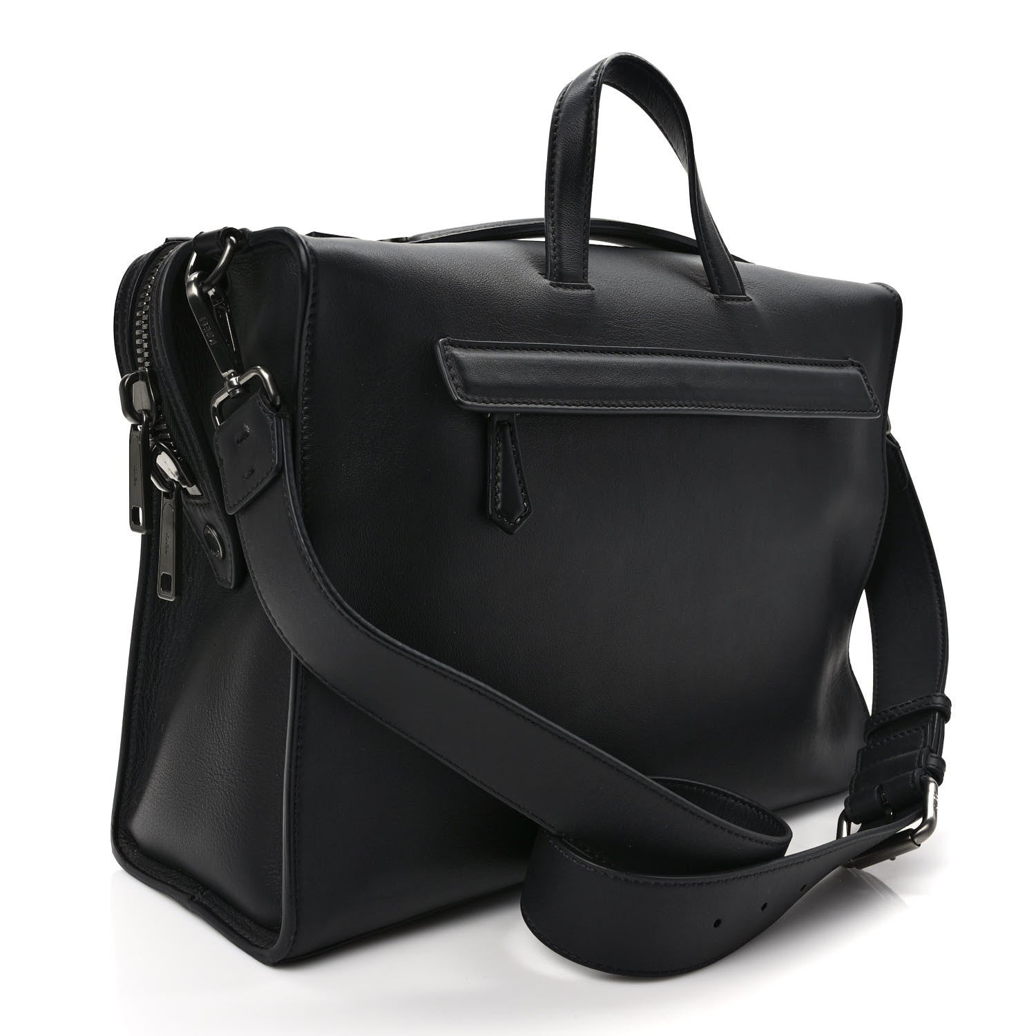 Fendi Vitello Grace Lui Urban Briefcase Black 3 of 11