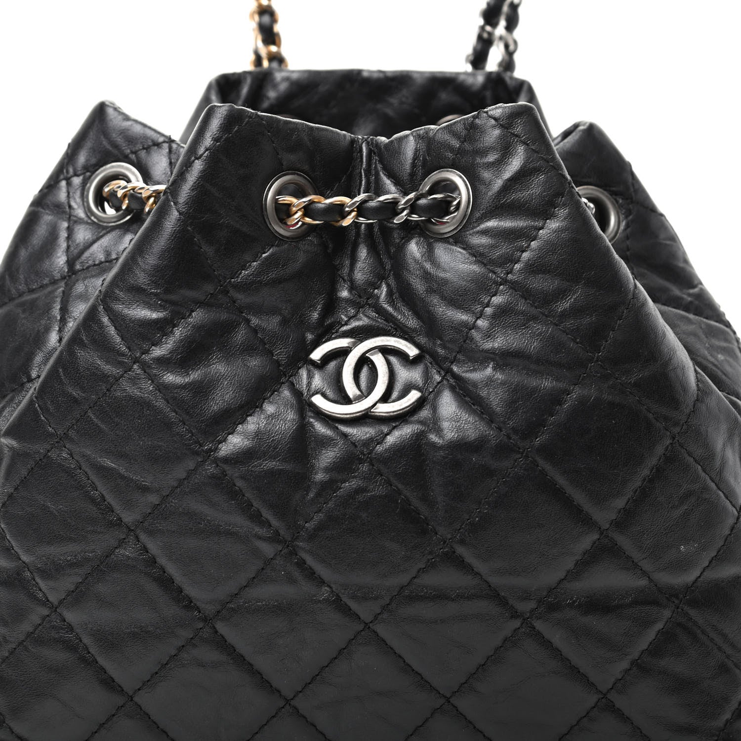 Chanel Aged Calfskin Quilted Small Gabrielle Backpack Black 10 of 10