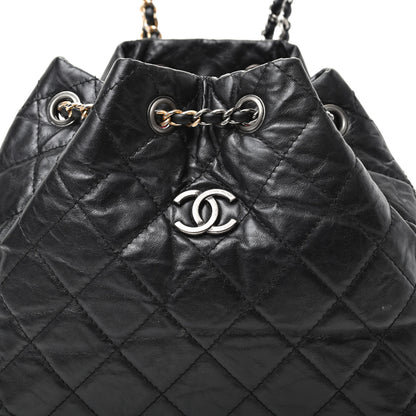 Chanel Aged Calfskin Quilted Small Gabrielle Backpack Black 10 of 10