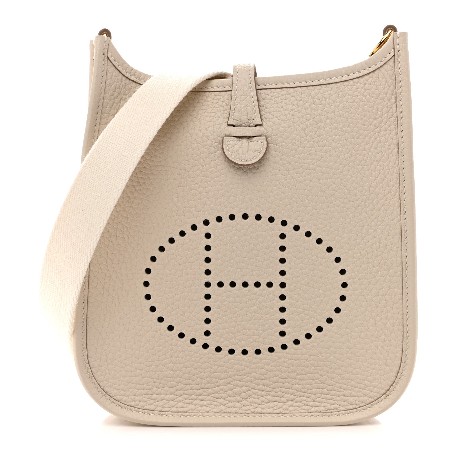 Hermes Taurillon Clemence Amazone Evelyne TPM Craie White 1 of 11