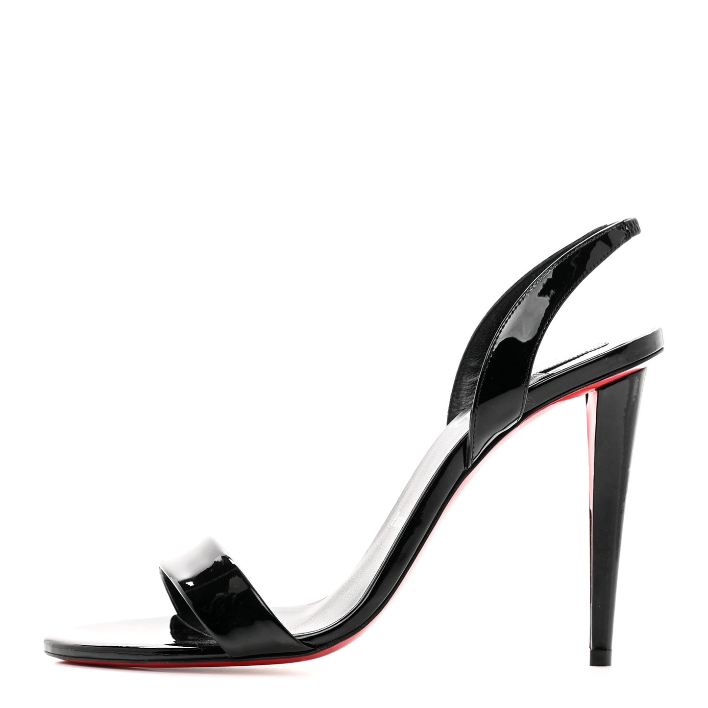 Patent Marylin Stiletto Halter Sandals 39 Black