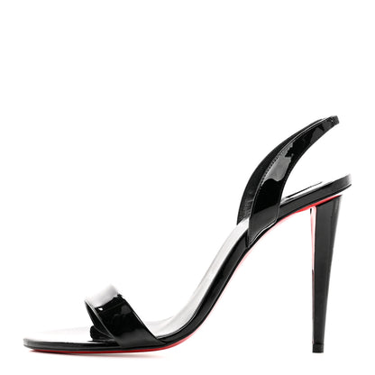 Christian Louboutin Patent Marylin Stiletto Halter Sandals 39 Black 1 of 7