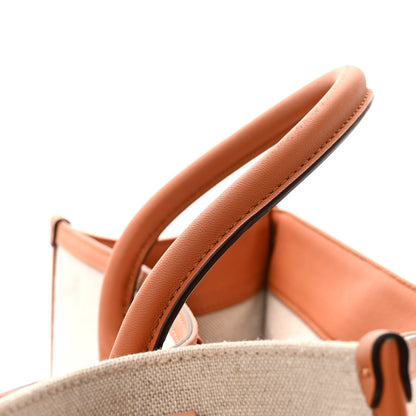 MCM Calfskin Linen Large Munchen Tote Cognac 12 of 15