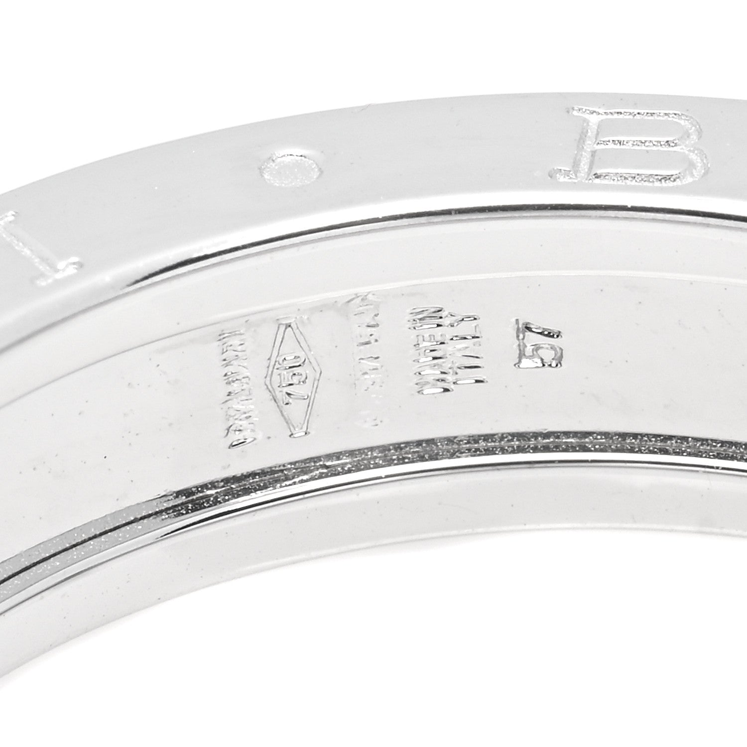Bulgari 18K White Gold B.Zero1 One-Band Ring 57 8 5 of 5