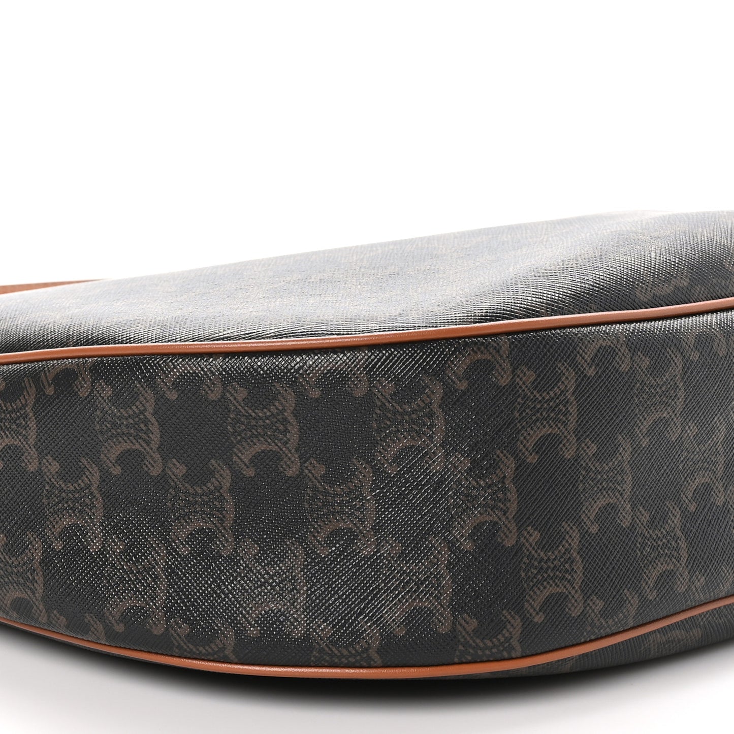 Calfskin Triomphe Canvas Heloise Shoulder Bag Tan