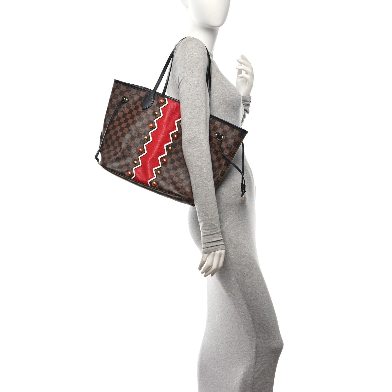 Louis Vuitton Damier Ebene Karakoram Neverfull MM 2 of 13