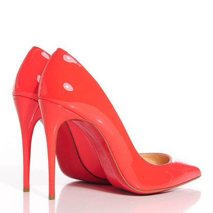 Christian Louboutin Patent Pigalle Follies 100 Pumps 37 Poppy 4 of 6