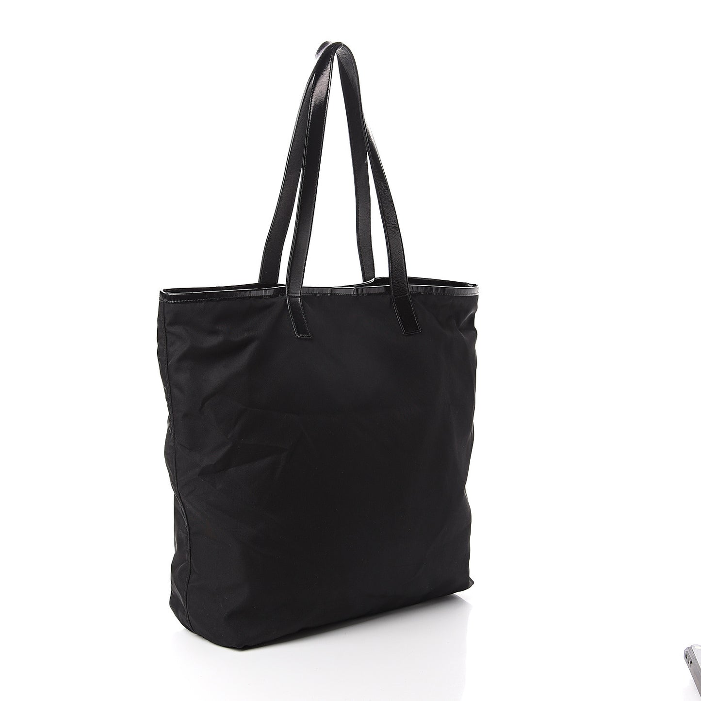 Tessuto Nylon Soft Calf Tote Nero Black