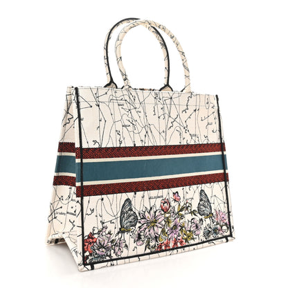 Christian Dior Canvas Embroidered Large Zodiac Book Tote Latte Multicolor 2 of 10