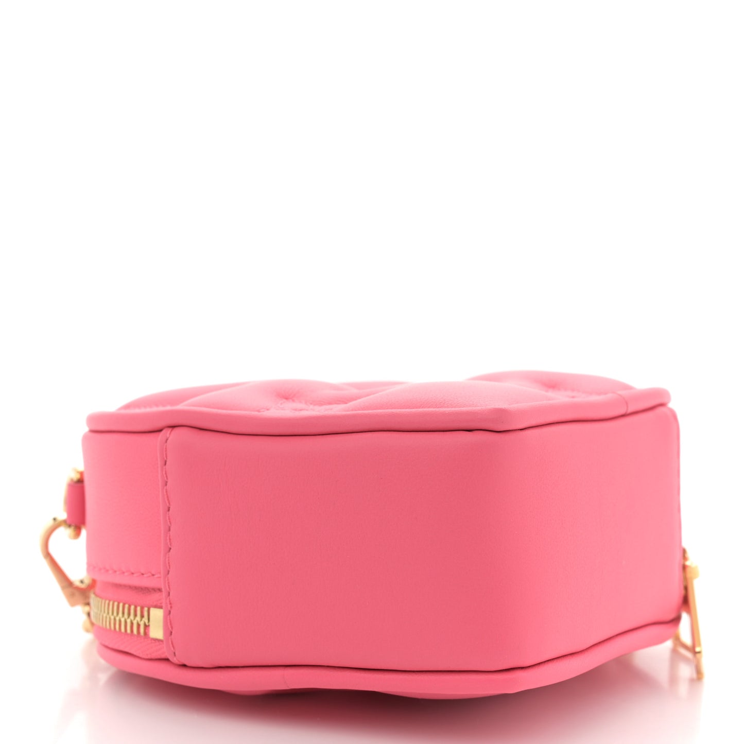 Calfskin Embroidered Monogram Pop My Heart Bag Pouch Dragon Fruit Pink