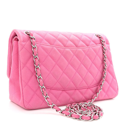 Chanel Iridescent Caviar Quilted Jumbo Double Flap Pink 3 of 11