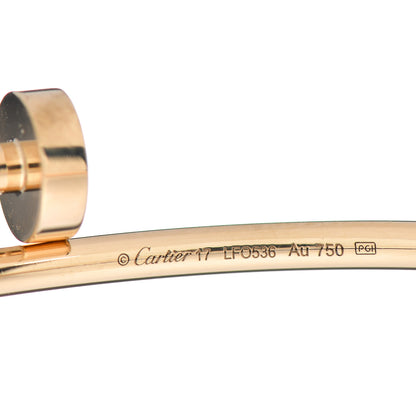Cartier 18K Yellow Gold Small Juste Un Clou Bracelet 17 4 of 4