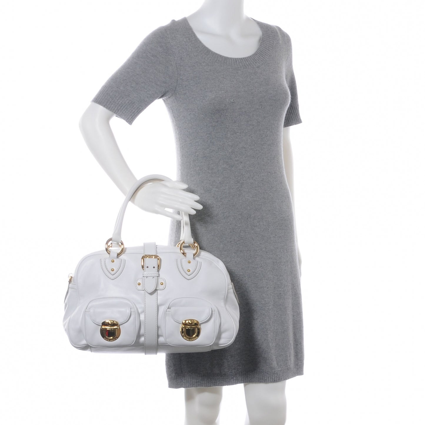 Leather Lola Satchel Ivory