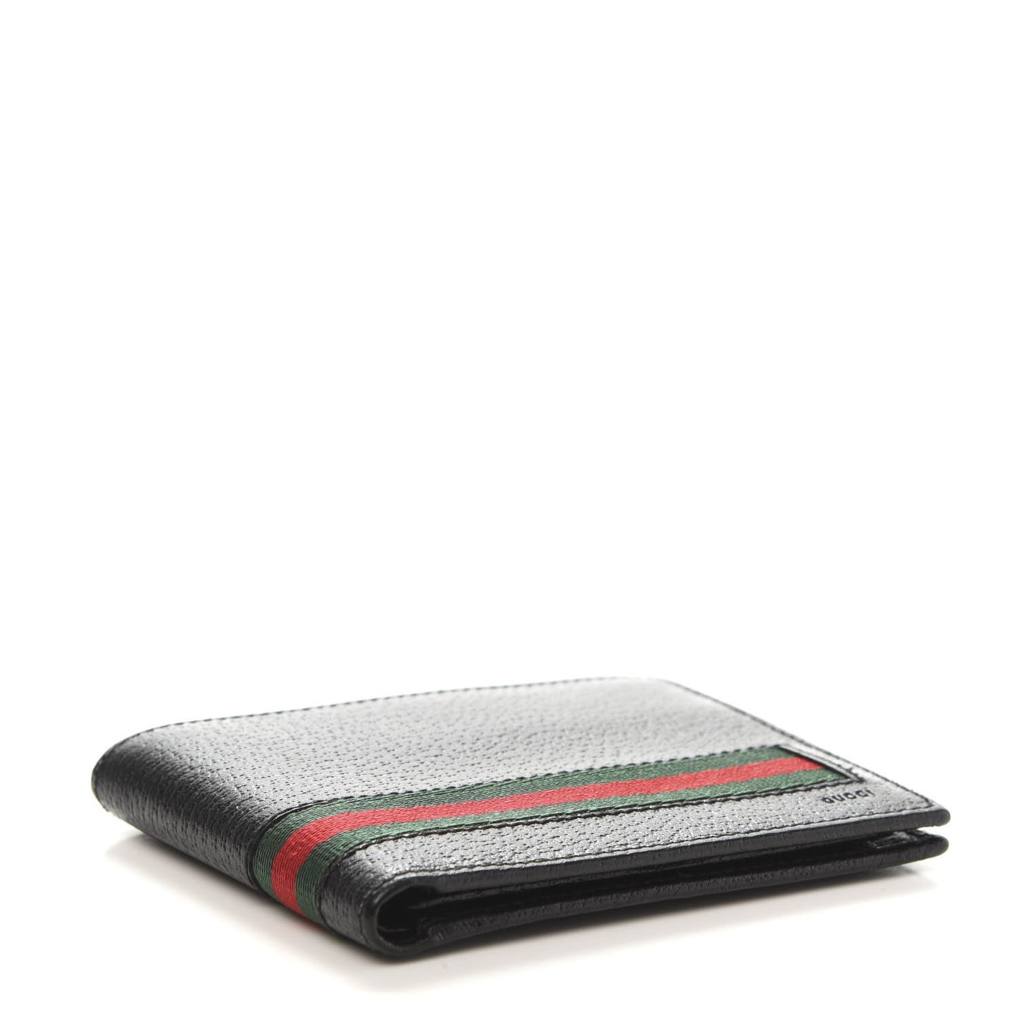 Calfskin Web Bi-Fold Wallet Black