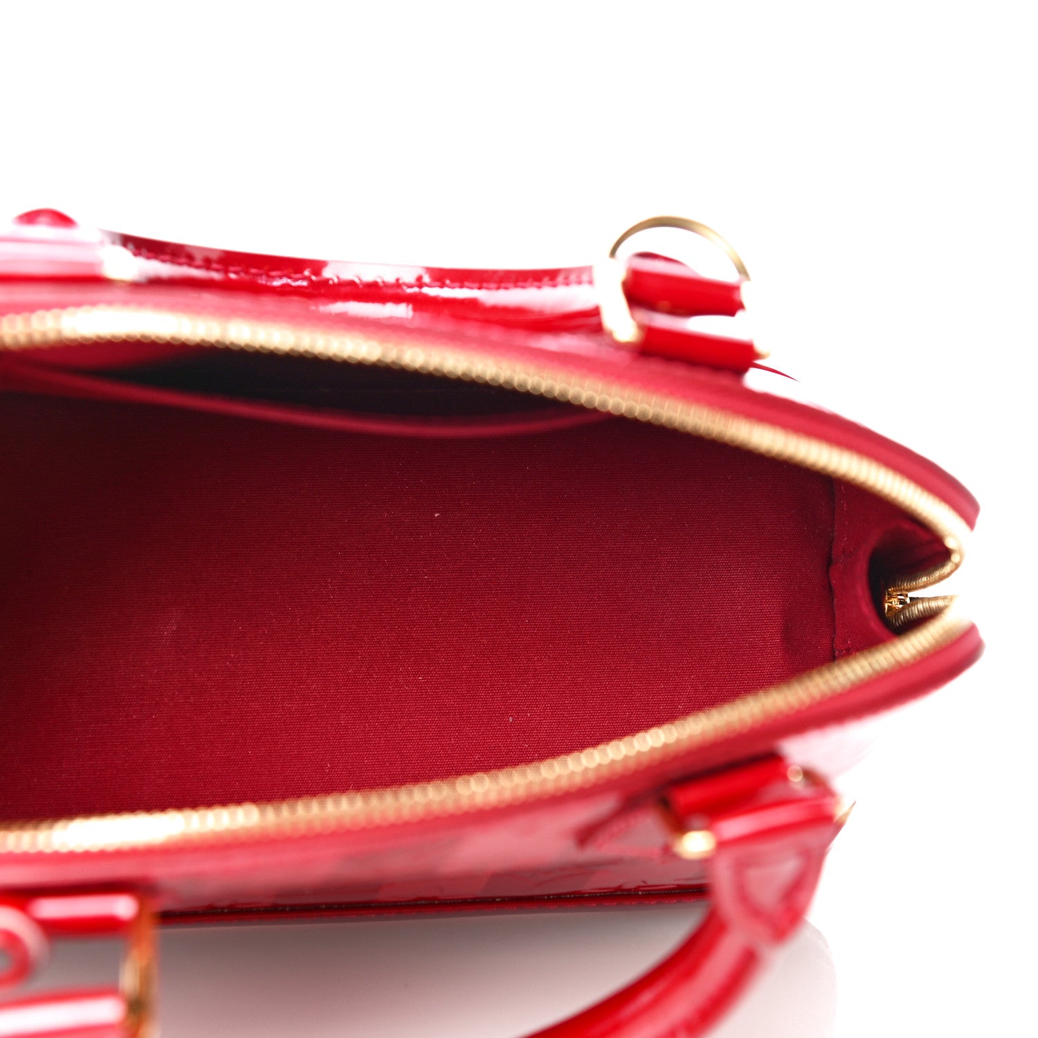 Louis Vuitton Vernis Rayures Alma BB Pomme D'Amour 5 of 14