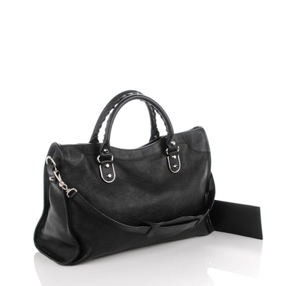 Balenciaga Chevre Silver Metallic Edge Hardware City Black 3 of 8