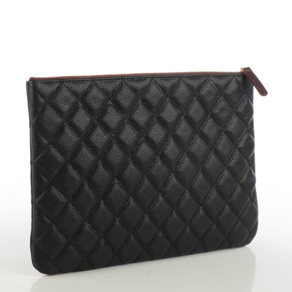 Chanel Caviar Quilted Medium Cosmetic Case Black 3 of 7