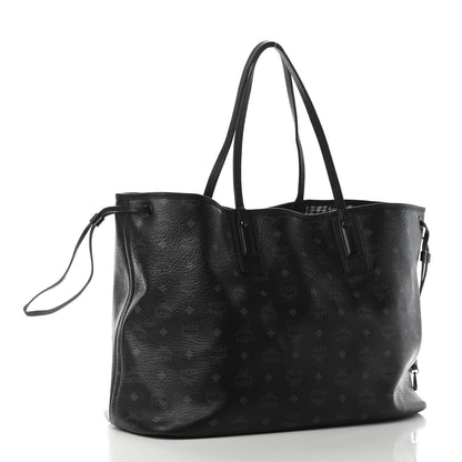 MCM Visetos Large Liz Reversible Shopper Tote Black 4 of 9