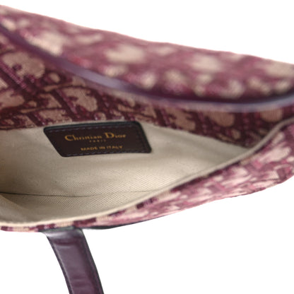 Christian Dior Oblique Saddle Pouch Bordeaux 5 of 10