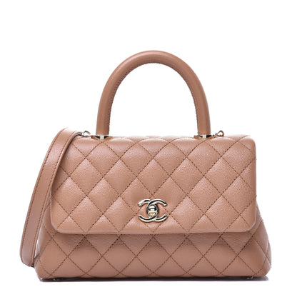 Chanel Caviar Quilted Mini Coco Handle Flap Brown 1 of 9