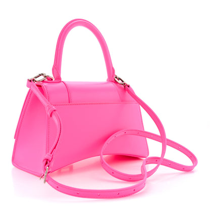 Balenciaga Shiny Box Calfskin Small Hourglass Top Handle Bag Acid Fuchsia 3 of 13