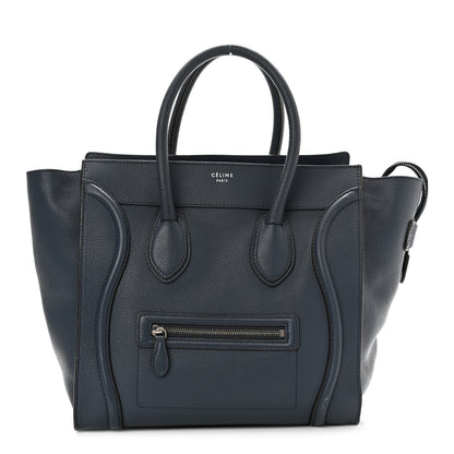 Celine Drummed Calfskin Mini Luggage Slate 1 of 11