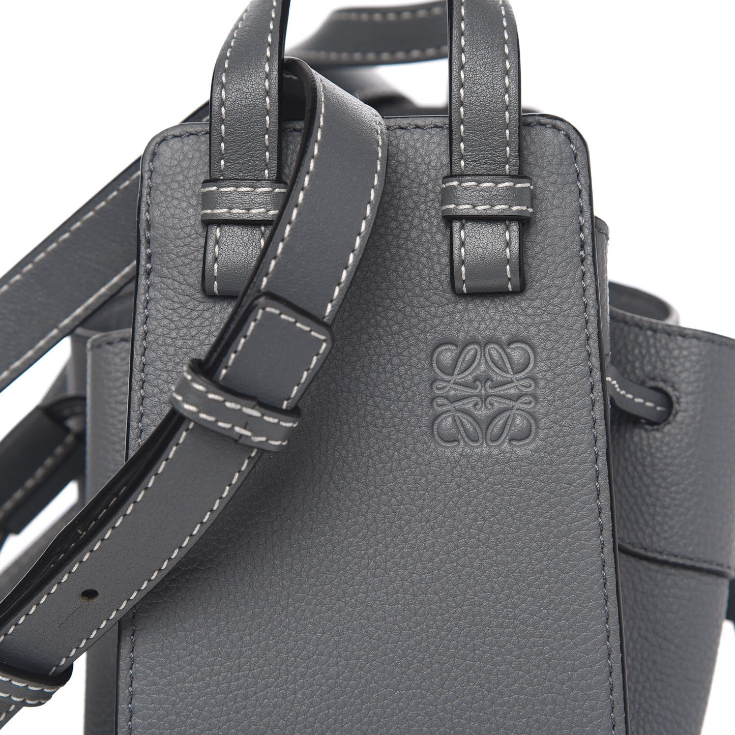 Calfskin Mini Hammock Shoulder Bag Anthracite