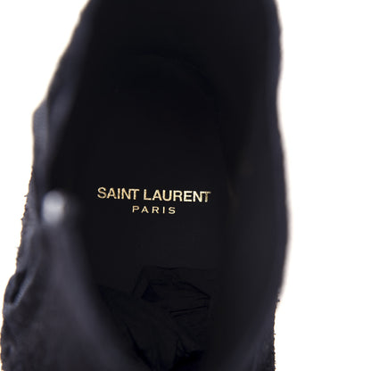 Saint Laurent Suede Lukas Ankle Boots 38 Black 7 of 10