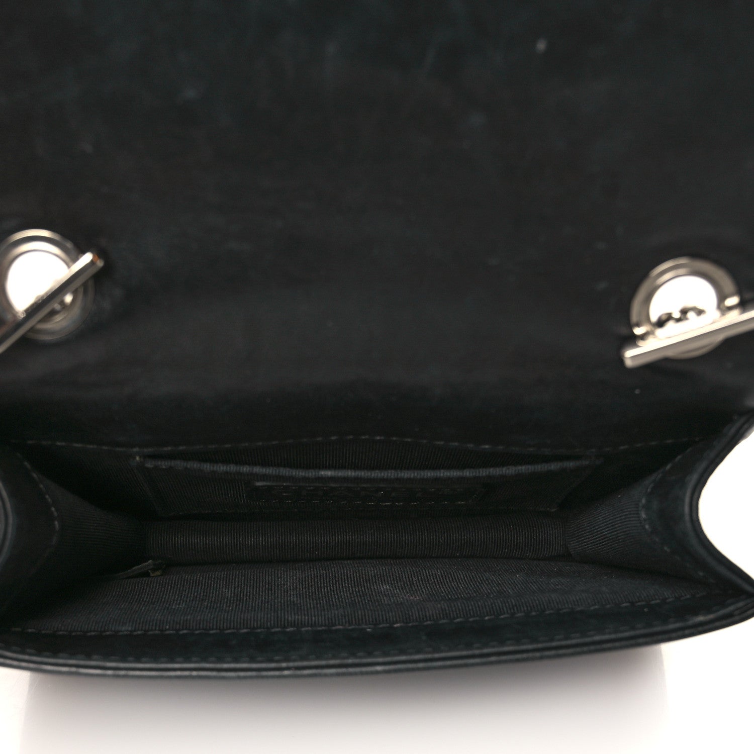Chanel Plexiglass Patent Mini Striped Boy Brick Flap Black White 4 of 10