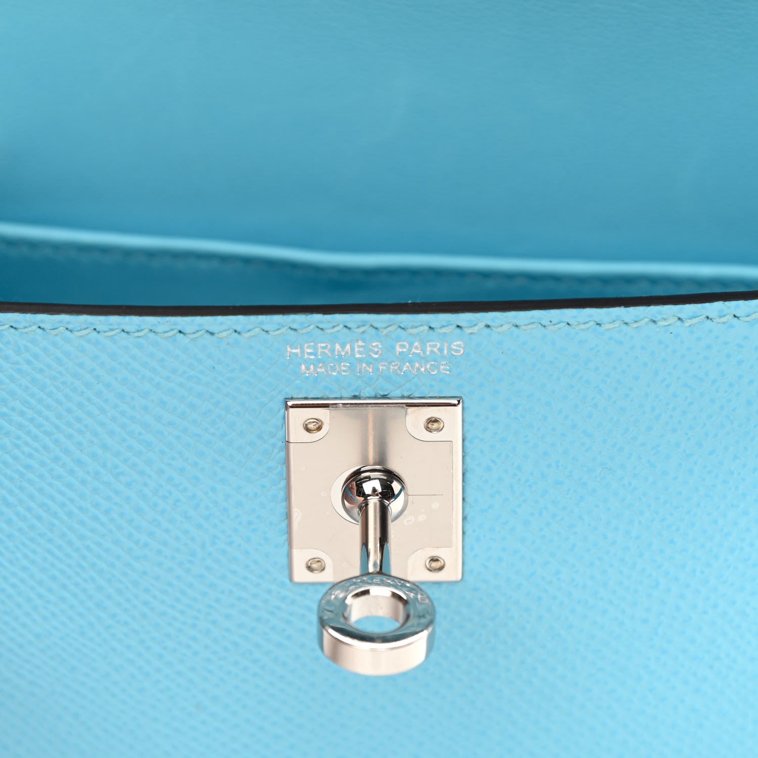 Hermes Epsom Mini Kelly Sellier 20 Celeste 6 of 16