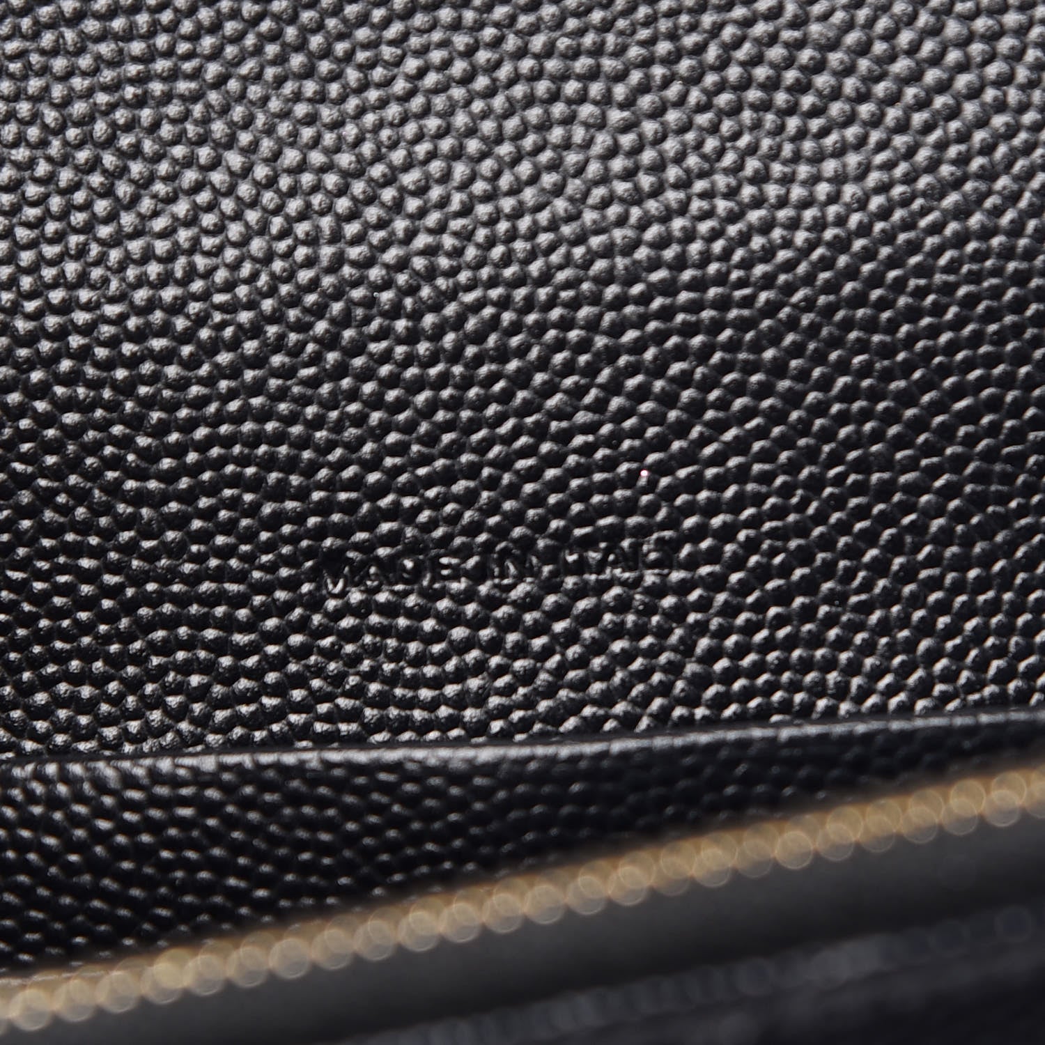 Saint Laurent Grain De Poudre Matelasse Chevron Monogram Envelope Chain Wallet Black 9 of 17