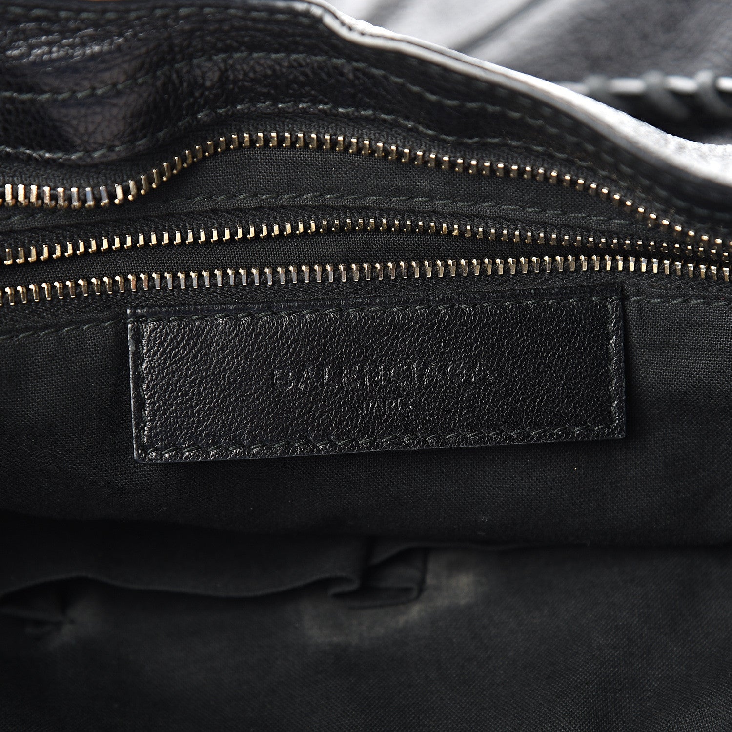 Balenciaga Chevre Gold Metallic Edge Hardware City Black 5 of 10