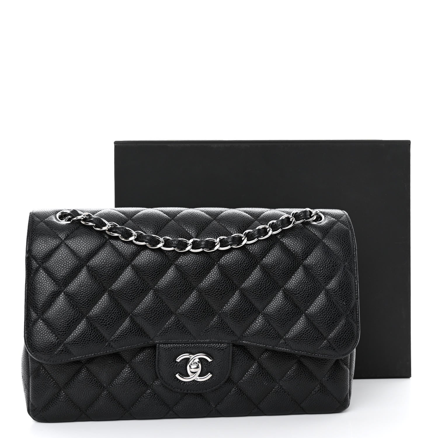 Chanel Caviar Quilted Jumbo Double Flap Black 11 of 11
