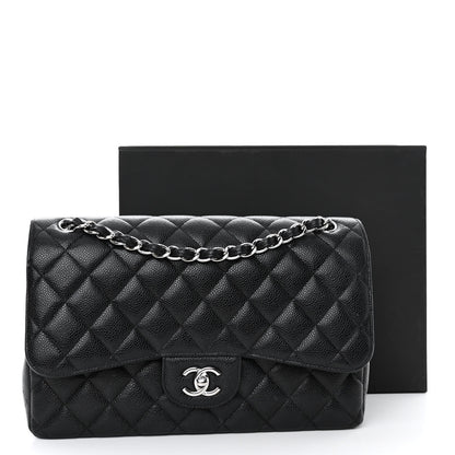 Chanel Caviar Quilted Jumbo Double Flap Black 11 of 11