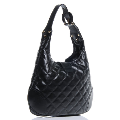 Burberry Leather Quilted Brook Hobo Black 3 of 8