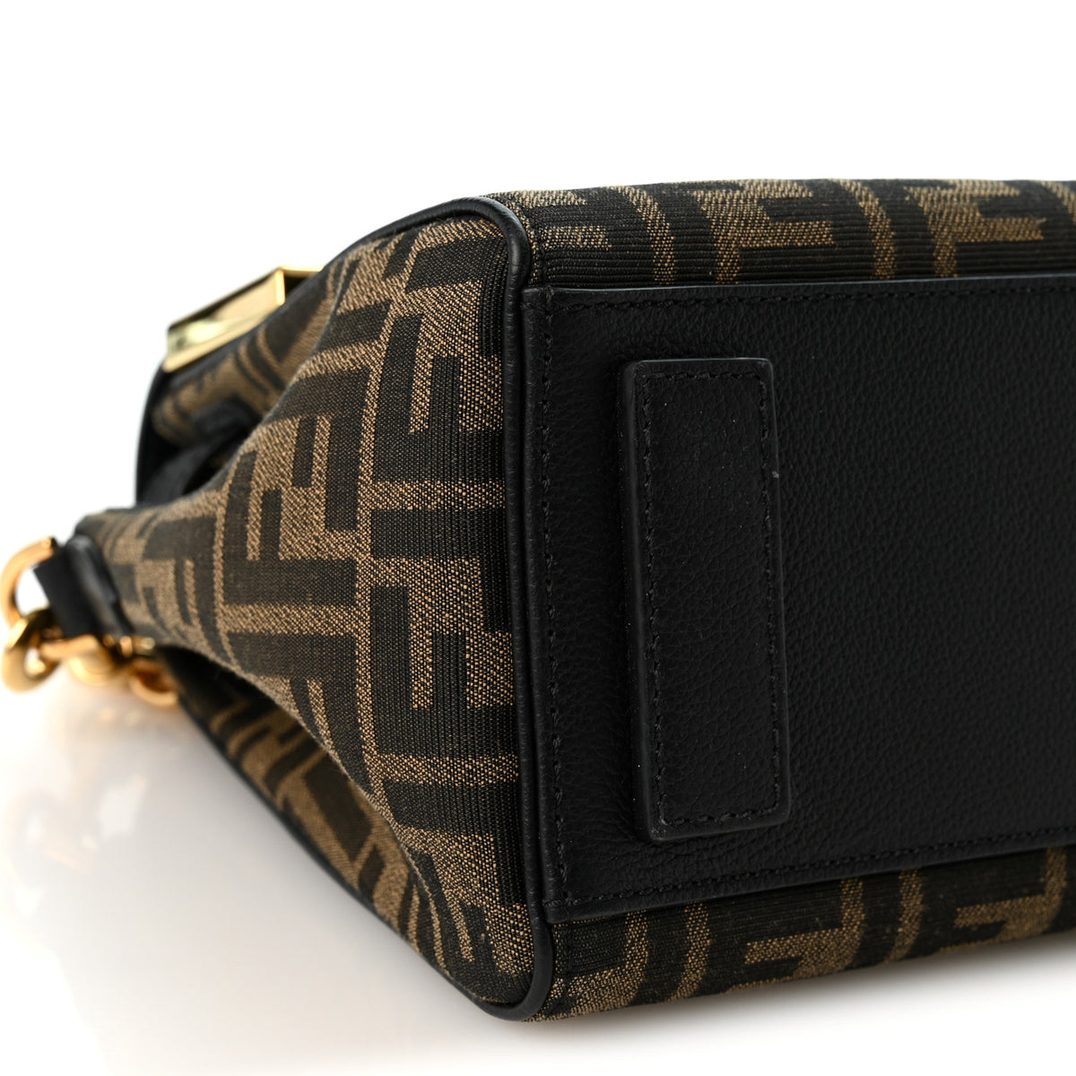Versace X FENDI Grained Calfskin Fendace Medium La Medusa Top Handle Bag Black Brown 8 of 9