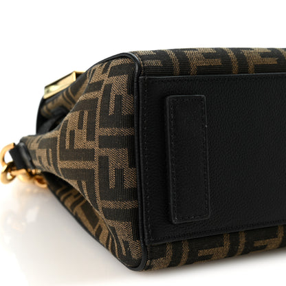 Versace X FENDI Grained Calfskin Fendace Medium La Medusa Top Handle Bag Black Brown 8 of 9