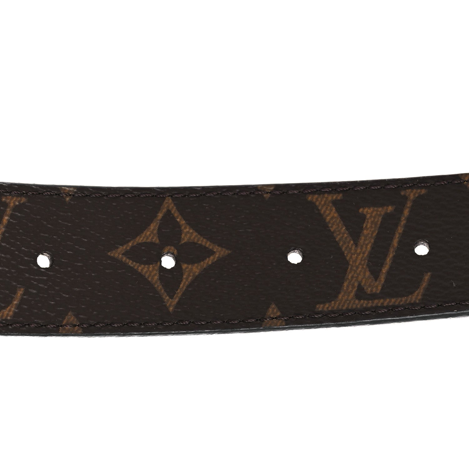 Louis Vuitton Calfskin Monogram 30mm LV Initiales Reversible Belt 85 34 Black 5 of 8