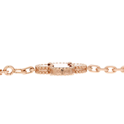 Van Cleef & Arpels 18K Rose Gold Carnelian 5 Motifs Guilloche Vintage Alhambra Bracelet 3 of 5