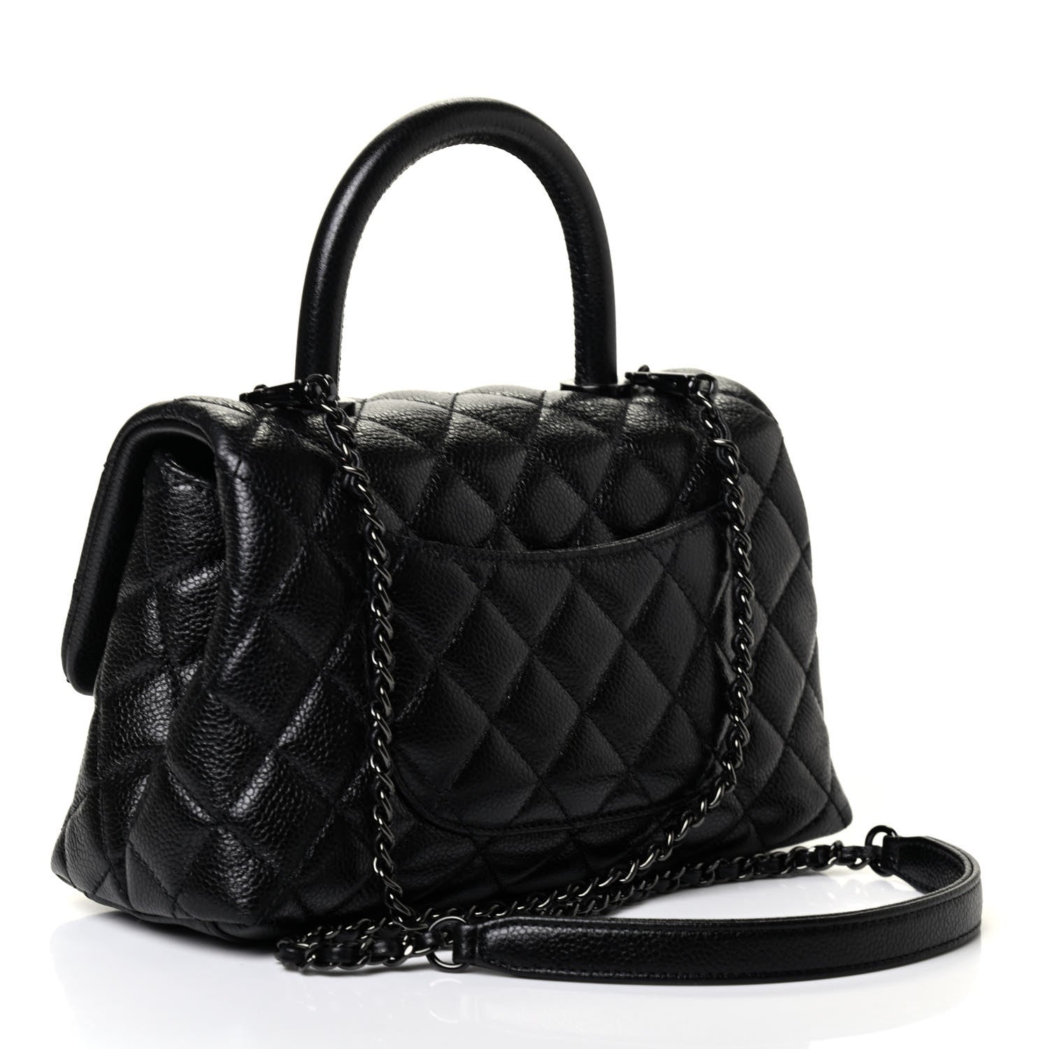 Chanel Caviar Quilted Mini Coco Handle Flap So Black 2 of 4