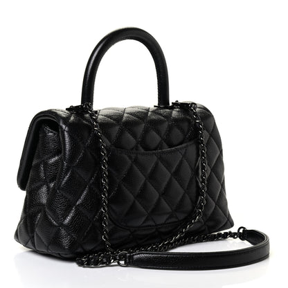 Chanel Caviar Quilted Mini Coco Handle Flap So Black 2 of 4
