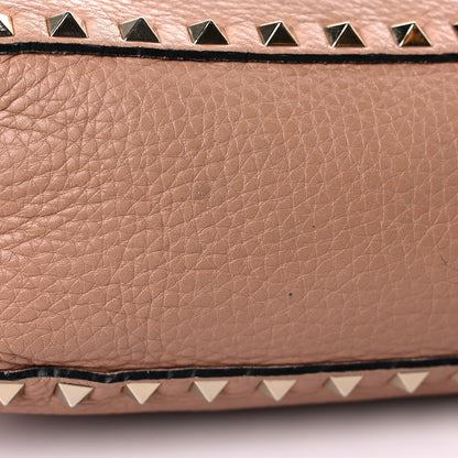 Valentino Garavani Pebbled Calfskin Small Rockstud Flip-Lock Messenger Bag Soft Noisette 15 of 23