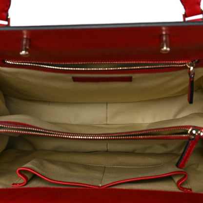 Valentino Garavani Vitello Demetra Satchel Red 4 of 7