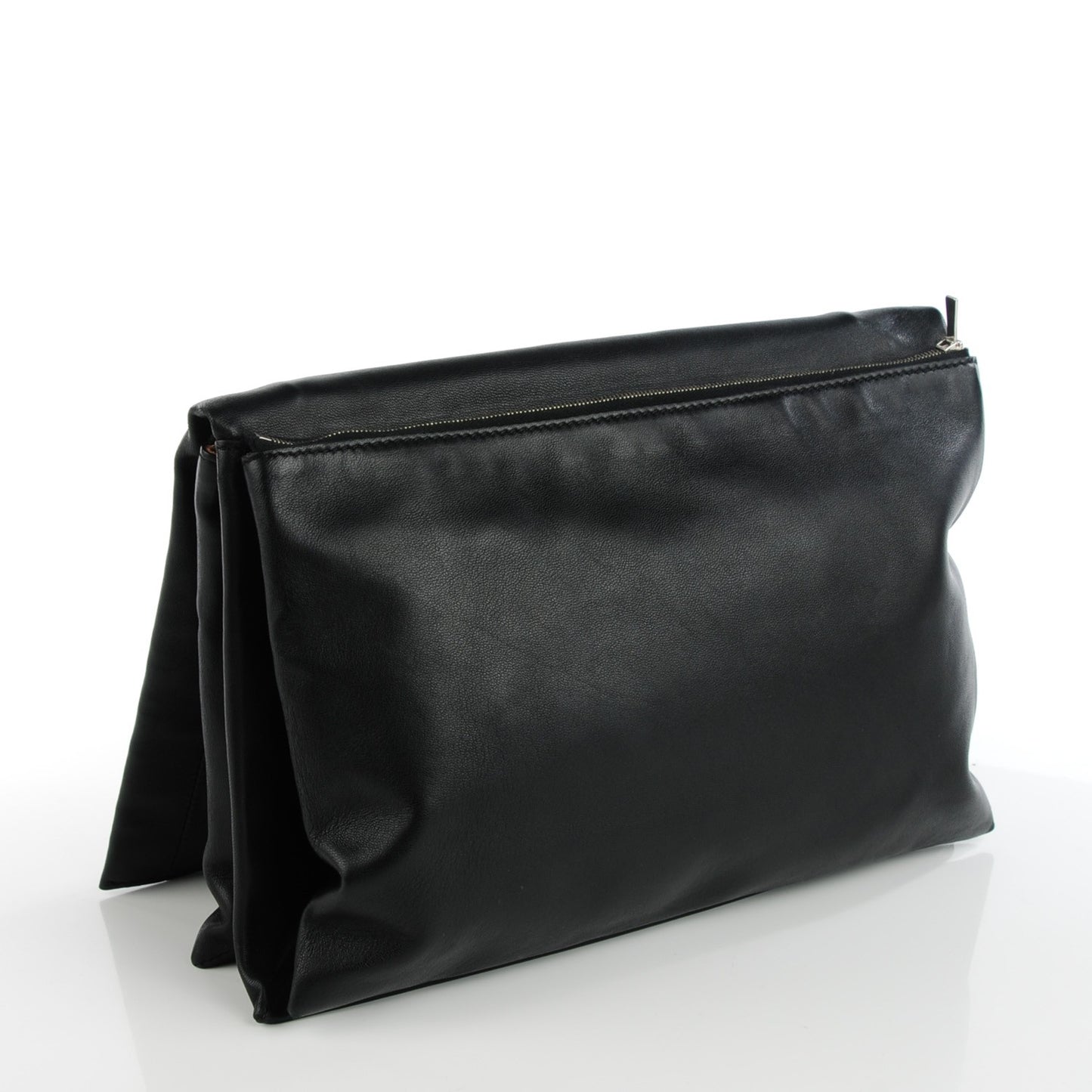 Lambskin Roll Clutch Black
