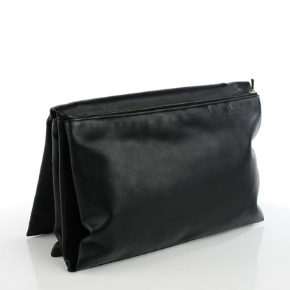 Celine Lambskin Roll Clutch Black 3 of 7