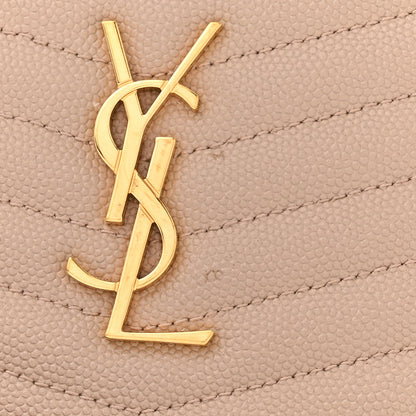 Saint Laurent SAINT LAURENT Grain De Poudre Matelasse Monogram Mini Lou Camera Bag Dark Beige 12 of 12