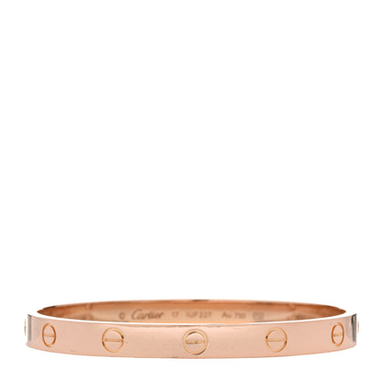 Cartier 18K Pink Gold LOVE Bracelet 17 1 of 3
