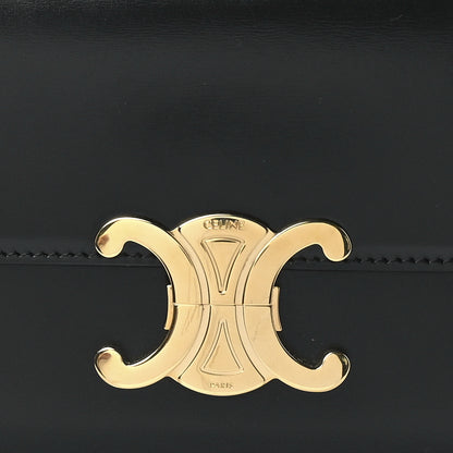 Celine Shiny Calfskin Teen Triomphe Black 9 of 12